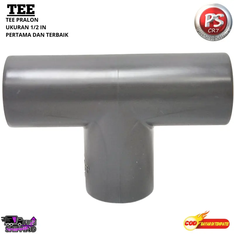 paket 10pcs T tee 1/2''inchi merek pralon/sambungan pipa pvc cabang 3 merek pralon 1/2''inchi 4