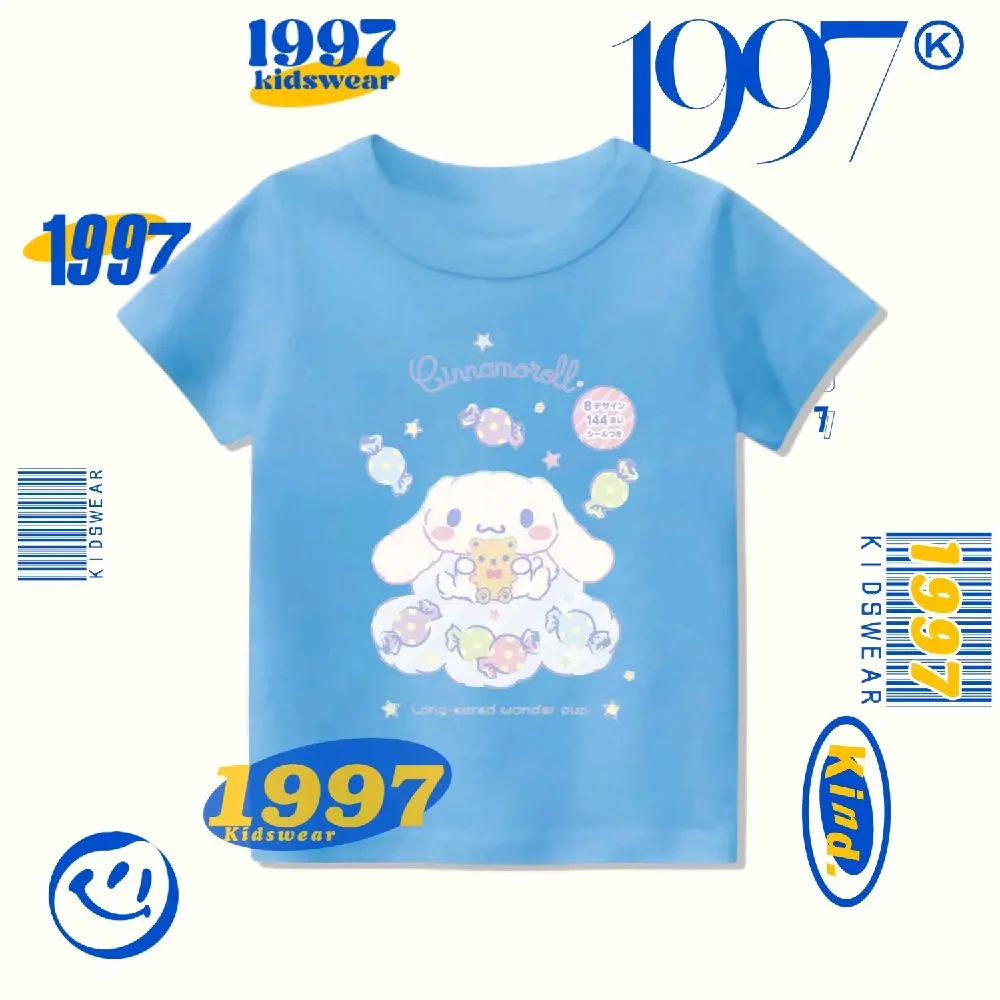 KAOS BAJU ANAK - KIDS TSHIRT TEE CINNAMONROLL CARTOON CHARACTER KARTUN KARAKTER UMUR 3 4 5 6 7 8 9 10 11 12 MURAH TERBARU CINNAMOROLL HELLO KITTY CINAMOROL KUROMI MY MELODY MELODI CINAMOROLL 004
