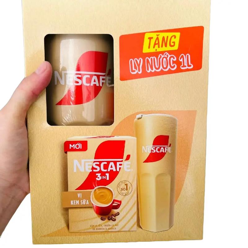 SIÊU SALE -  MUA 1 TẶNG 1 HỘP CÀ PHÊ SỮA NESCAFE 20 GÓI LỚN TẶNG LY INOCHI 1L SIÊU XỊN 