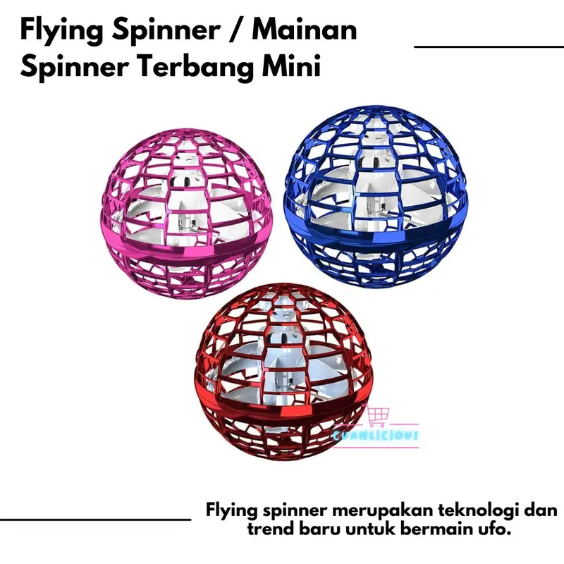 Flying Spinner / Mainan Spinner Terbang Mini Bentuk Ufo 0