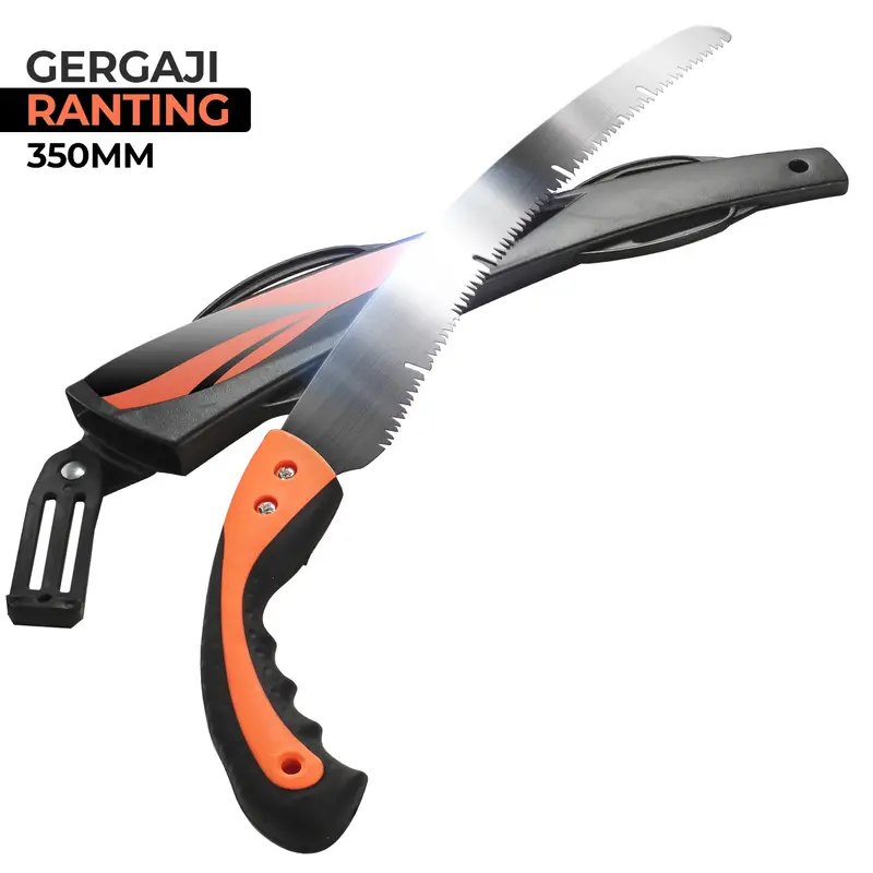 ALLEFIX Gergaji Dahan Ranting 350MM Bergigi Rapat dengan Handle Karet Gratis Sarung - 6700