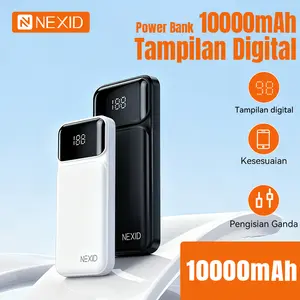 NEXID Powerbank 10000mAh Real Capacity Fast Charging 2 Output Dengan LED Indicator USB A to Type C untuk Android iPhone Baterai Portabel Original Garansi 1 Tahun