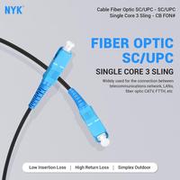 Gambar Kabel Fiber Optic SC-SC Single Mode 3 Sling (Black) NYK - 250M dari Gaming Plus Store Kota Surabaya 5 Tokopedia