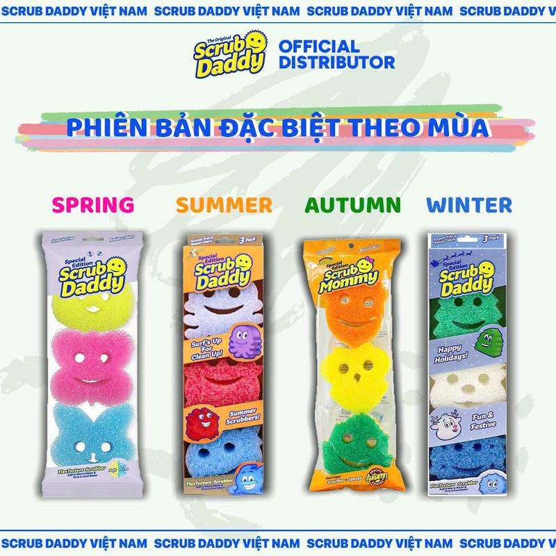 Phiên Bản Đặc Biệt Theo Mùa - Miếng Bọt Biển Đa Năng rửa chén scrub cọ xoong nồi bộ mieng rủa cười mặt