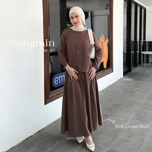 YEPPUOUTFIT - Sungmin One Set | Setelan Wanita Blouse dan Skirt Feminim Style Nyaman Cantik