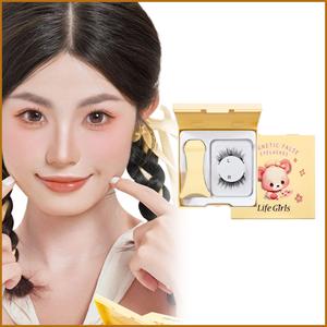 【コンビネーション】磁気まつげツール-妖精のような上まつげ、ヨーロッパ&アメリカスタイル、太くてナチュラルなまつげ