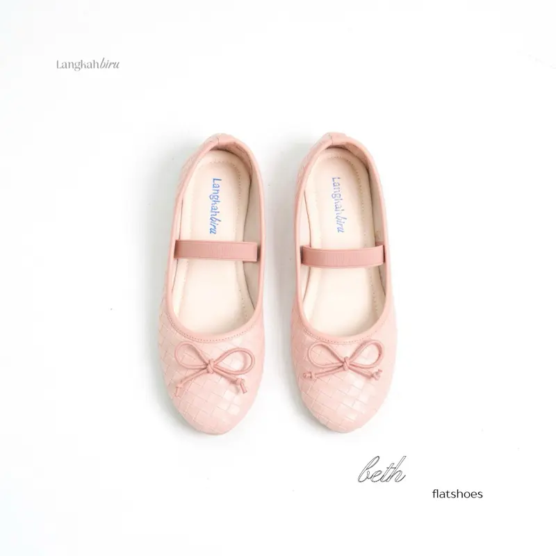Langkah Biru - Beth Flatshoes Perempuan Woven