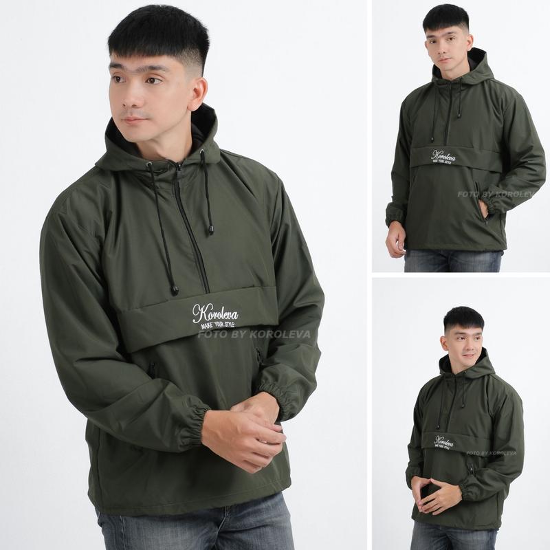 Product Introduction of Jaket pria distro Bandung hoodie dua sisi bolak balik keren grosir pakaian keren jaket cowok jaket parasut jaket parasut pria jaket parka jaket pria distro Nyaman parasut cougle Bordir Waterproof Casual Fleece Sweater Tebal Hitam Jumper Navy jersey set 3