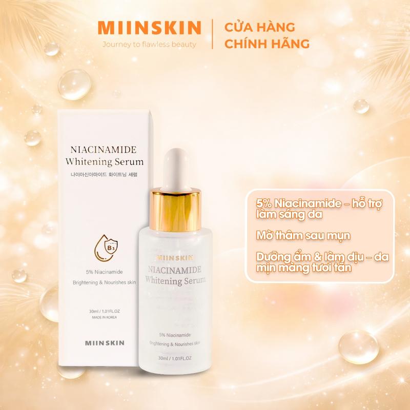 new Serum Dưỡng Trắng Da Miinskin 5% Niacinamide Hỗ Trợ Mờ Thâm Làm Sáng Đều…