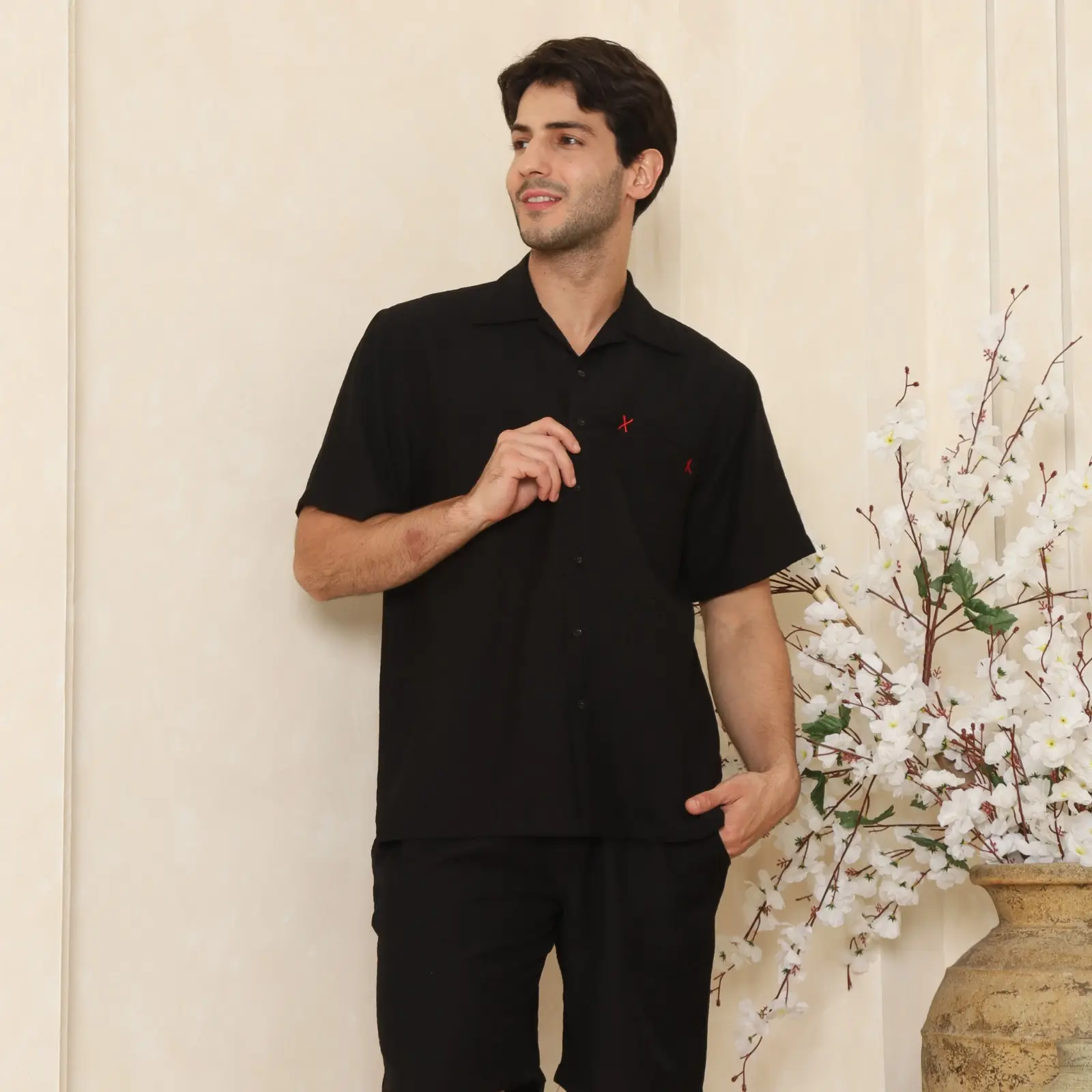 Como Men's Short by Anna Hung Styles kemeja cowo kemeja pria outfit kemeja pria