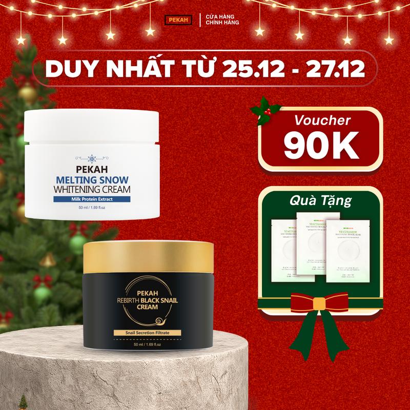 COMBO NGÀY ĐÊM Kem dưỡng trắng + Kem dưỡng ẩm ốc sên PEKAH