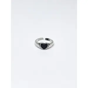 BLANC Ring / cincin wanita / cincin silver / cincin unisex / cincin lapis perak sterling silver 925 / cincin adjustable / cincin terbuka size bisa disesuaikan / aksesoris fashion wanita / women ring / cinci bentuk hati / cincin edgy