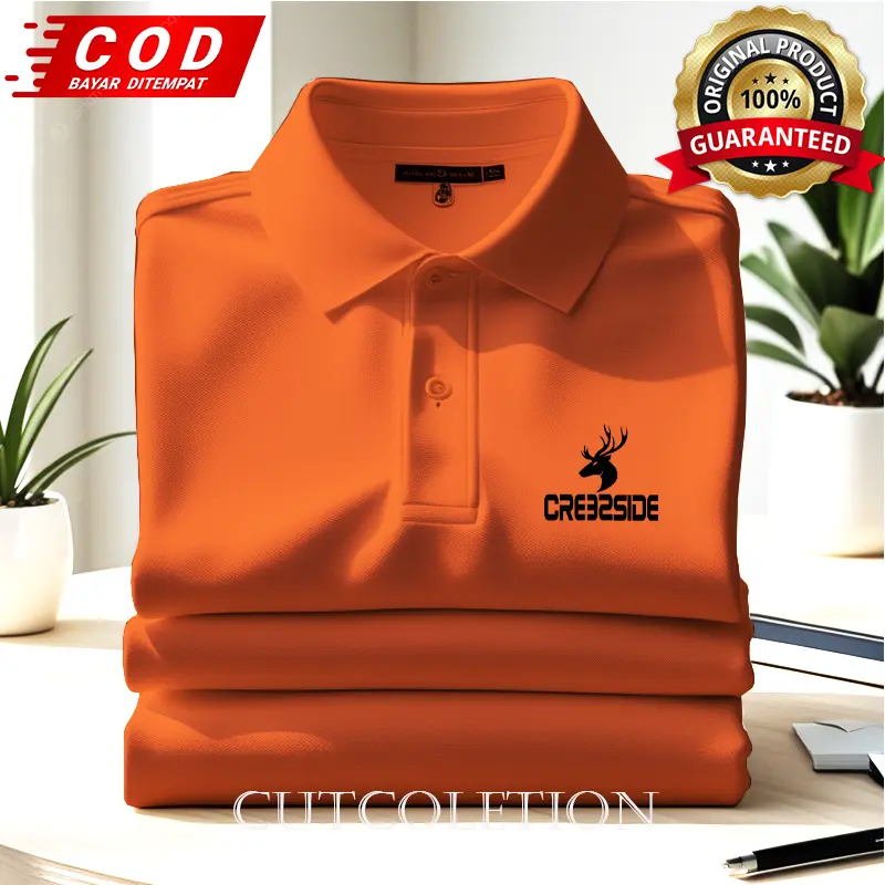 CRESSIDA  Kaos Pria Import Premium - Polo Shirt casual Formal Lifestyle - Polo Kerah lengan pendek jeans Baju Katun 1