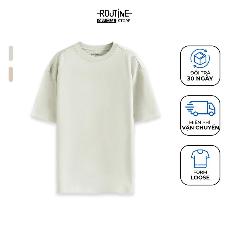 Áo Thun Vải Cotton Phối Tape Form Loose - Routine 10S25TSS052