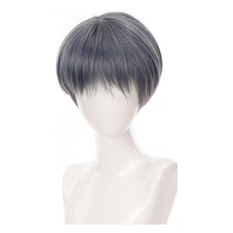 Product Introduction of Man's Wig Short Straight Black Synthetic Wigs With Bangs For Men Women Boy Fake Hair H4Z9 36