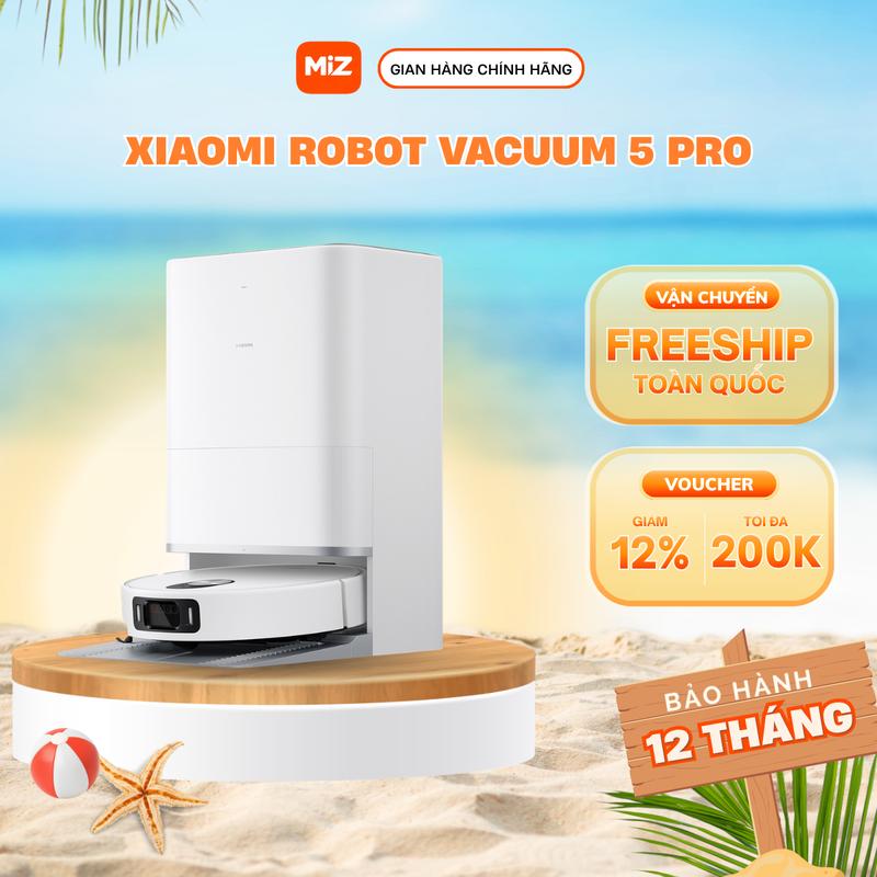 Robot Hút Bụi & Lau Nhà Xiaomi Robot Vacuum 5 Pro, Lực Hút 20000 Pa, Camera AI…