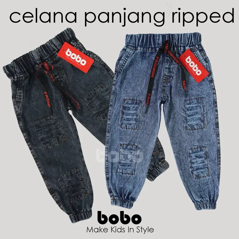 CELANA PANJANG JEANS RIPPED JOGER ANAK 2 - 5 TAHUN 5