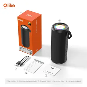 Olike SPEAKER OLIKE SF12 TABUNG 10 WATT SUPER BASS Bluetooth Speaker dengan Kabel Pengisian dan Kartu Garansi