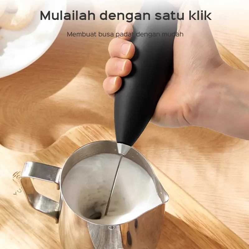 HAN RIVER MIXER Pengocok Susu Milk Frother -hitam/putih 2