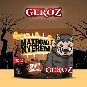 Geroz - Makroni Nyerem - varian manis rasa salted caramel
