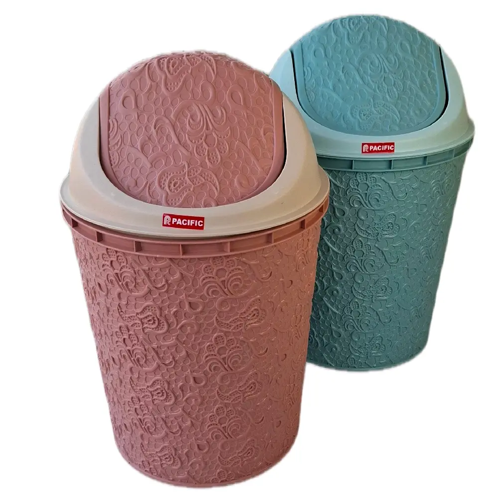 Pacific Tempat Sampah Korea Plastik dengan Tutup Lipat - Desain Elegan dan Praktis untuk Rumah dan Kantor