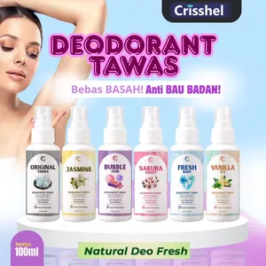 Paket isi 6pcs Spray Deodorant Tawas 100ml Penghilang Bau Ketiak Hitam