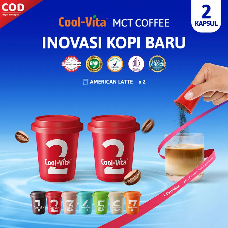 [FS - 2 Kapsul] LIVE - Coolvita MCT Coffee Capsule 1 Small Box isi 2 Tersedia 7 Rasa 1