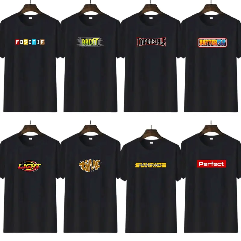 Paket 100ribu dapat 8 kaos motif simpel keren Baju Pria Oblong  Sablon 4