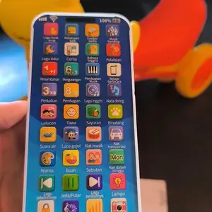 Mainan Hp Edukasi Anak /Mainan Puzzle Mobile Bayi Multifungsi Lampu music belajar bahasa