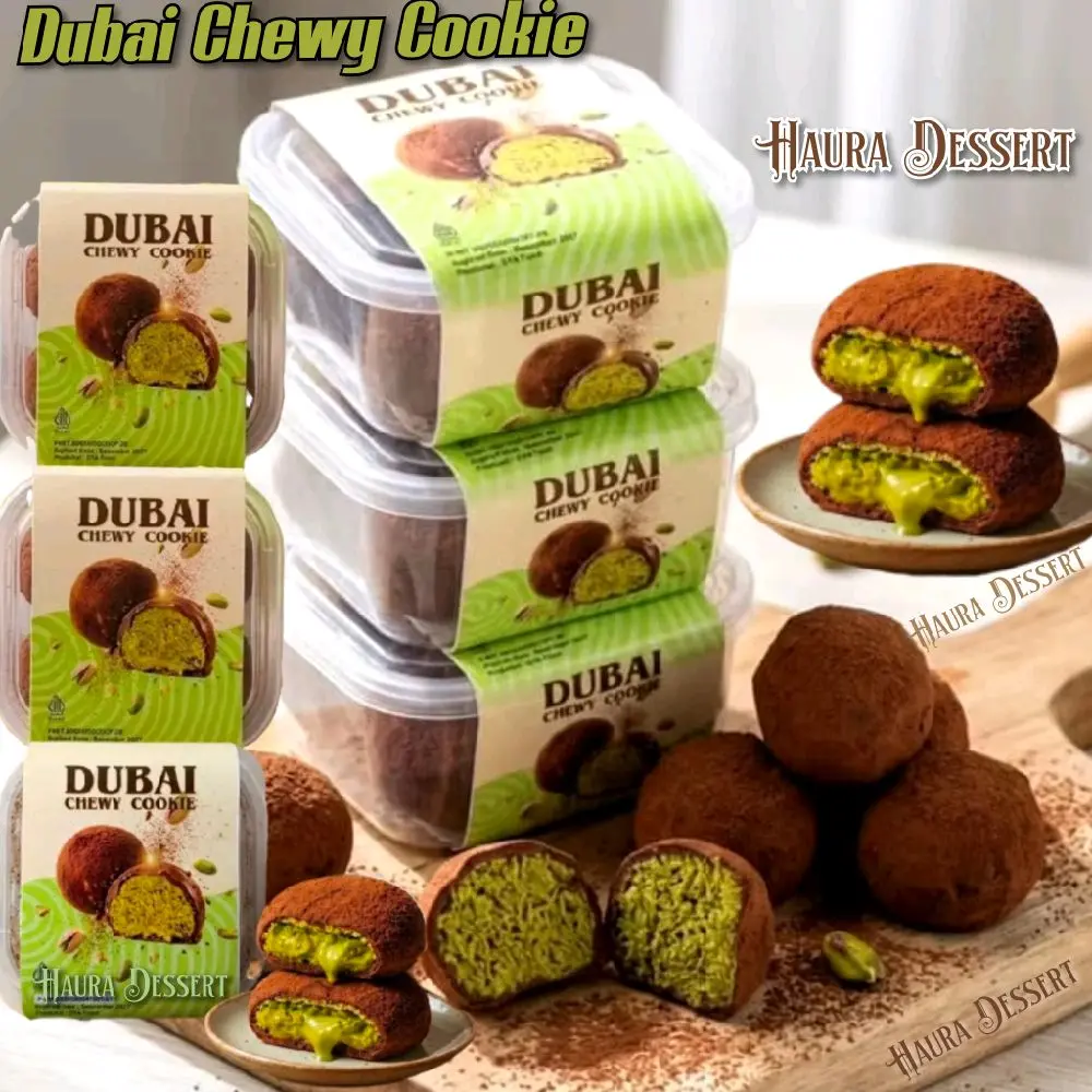 BEST SELLER !! Dubai Chewy Cookie isi Pistachio Kunafa Original Chocolate   Lembut Marshmallow Viral
