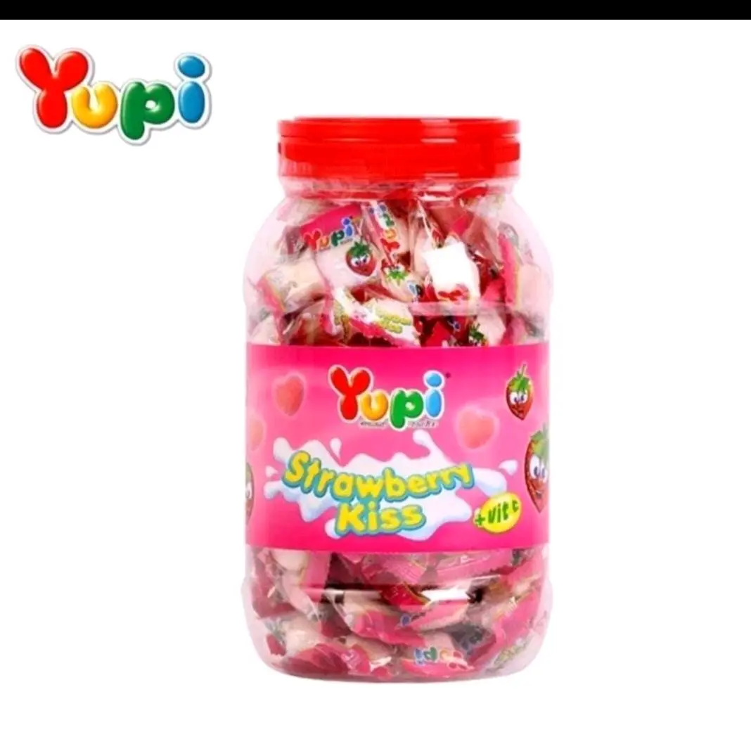 YUPI PERMEN TOPLES STRAWBERRY KISS ISI BANYAK