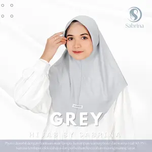 Hijab Instan Oval Jersey Pinguin Khimar Nyaman Simple Muslim Kerudung Syari Navy Panjang Bergo