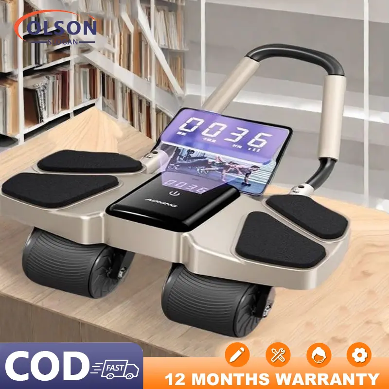 Healthy Belly Wheel Upgrade New four-wheel abdominal muscle tool Belly Wheel Automatic rebound abdominal fitness device for men/women