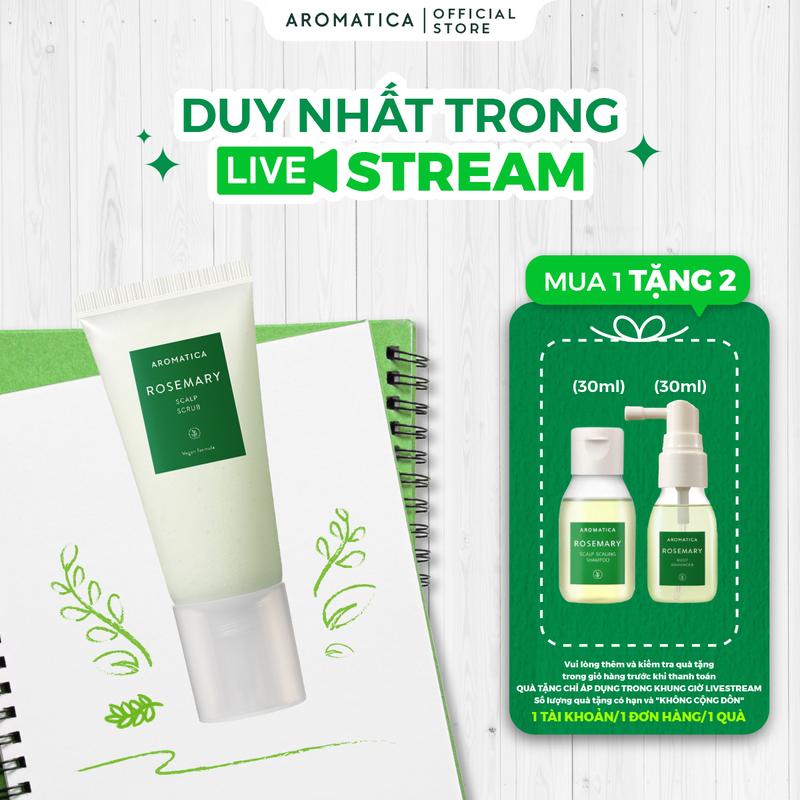 [LIVE] Tẩy Tế Bào Chết Da Đầu Aromatica Rosemary Sclap Scrub 165g
