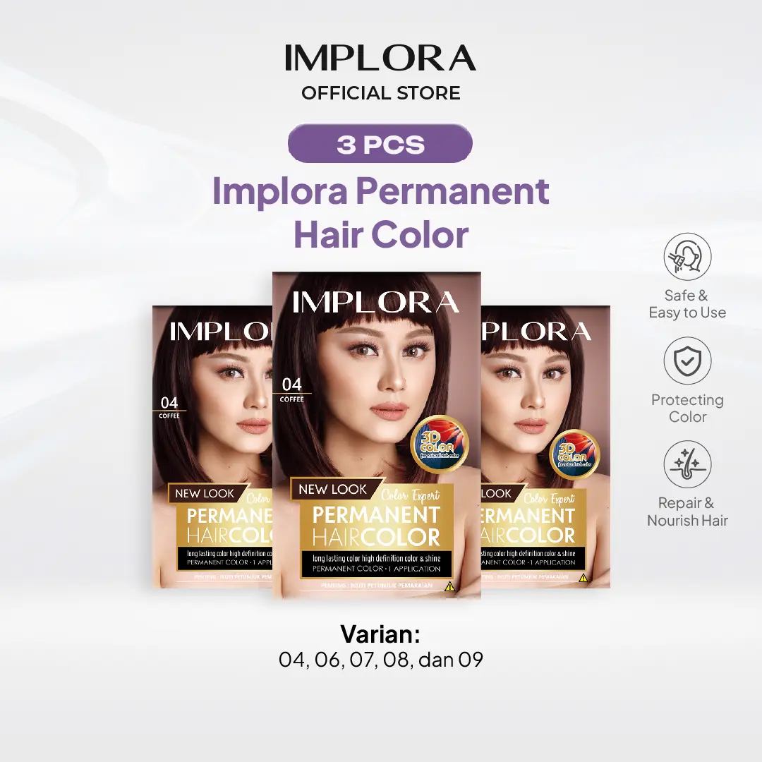 [3 PCS] Implora Permanent Hair Color