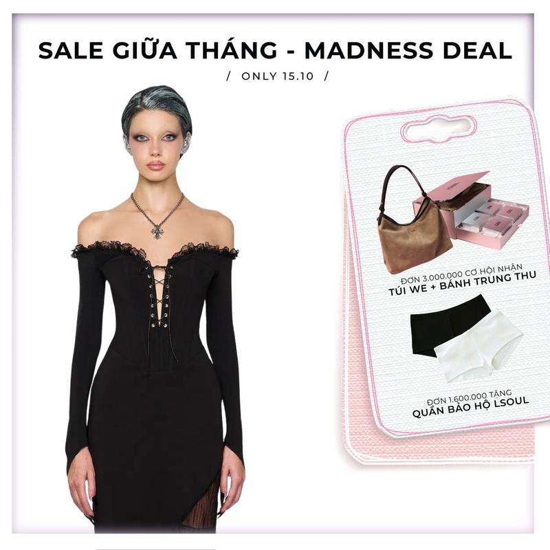 LSOUL - Lucid Dress Váy Trễ Vai Cut Out Nữ Women V23121592 Tre