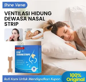 West&Month Ventilasi Hidung Dewasa Nasal Strip 50pcs  Plester Hidung Tersumbat Membuka Saluran Udara  Anti-Mendengkur Hidung Tersumbat Pilek Memperbaiki Pernapasan Dengan Mulut Terbuka Menghentikan Perawatan Koyo Mendengkur Instan Plong  tooth  mousse
