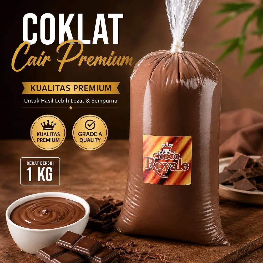 Coklat Cair Pasta Premium 1kg Grade A Kualitas Tinggi Rasa Nikmat Tekstur Lembut Berbahan Pilihan
