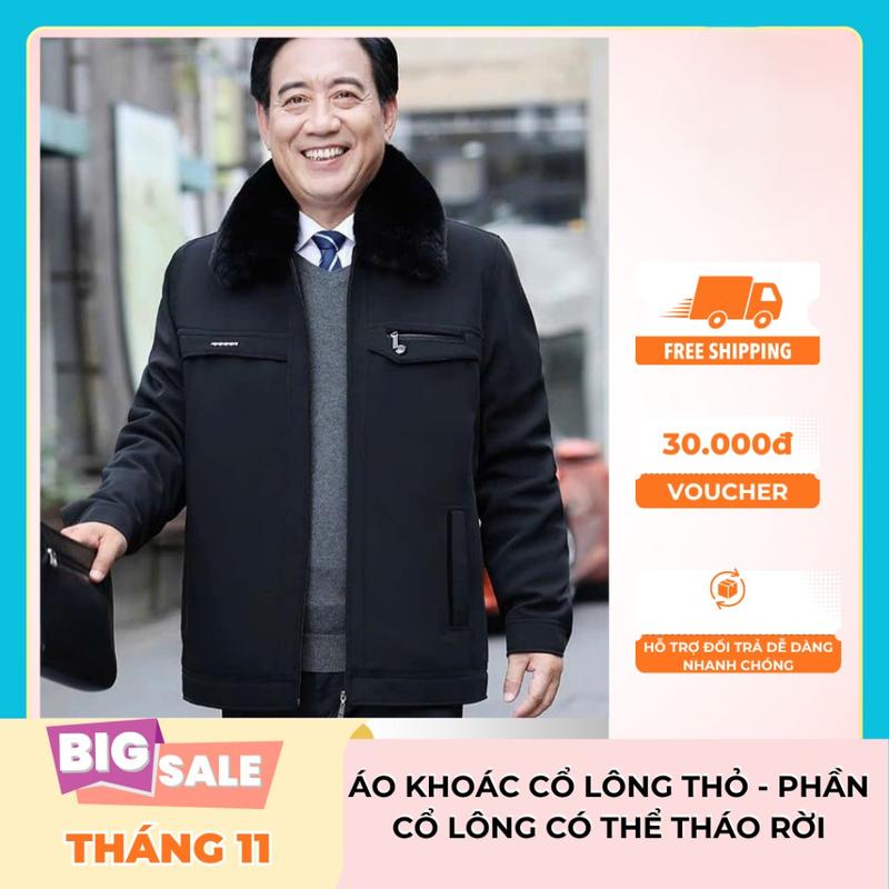 Áo Khoác Trung Niên Cho Bố ms624 - Áo Khoác Trần Bông Ấm Áp Lớp Vải Trám Trong Cung Giữ Ấm Hiệu Quả Thoải Mái Dễ Chịu