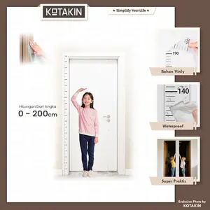 KOTAKIN Pengukur Tinggi Badan Anak Dewasa 200cm Sticker Wallpaper Dinding Posyandu Puskesmas
