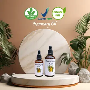 Rosemary Hair Oil Infused 5 in 1 Herb Oil 100% Organic - Haircare - Perawatan Rambut Rontok