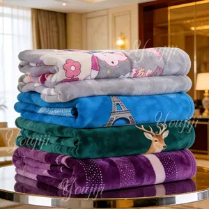 A808 Selimut Bulu Halus 4 PCS UK 120 X 170 CM Bahan Polyester Hadiah Kado Ulang Tahun