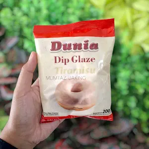 Dunia Glaze 200gram/Glaze/Topping/Topping Donat/Bahan Kue/Selai/Donat/White/Strawberry/Coklat/Taro/Tiramisu/Greentea