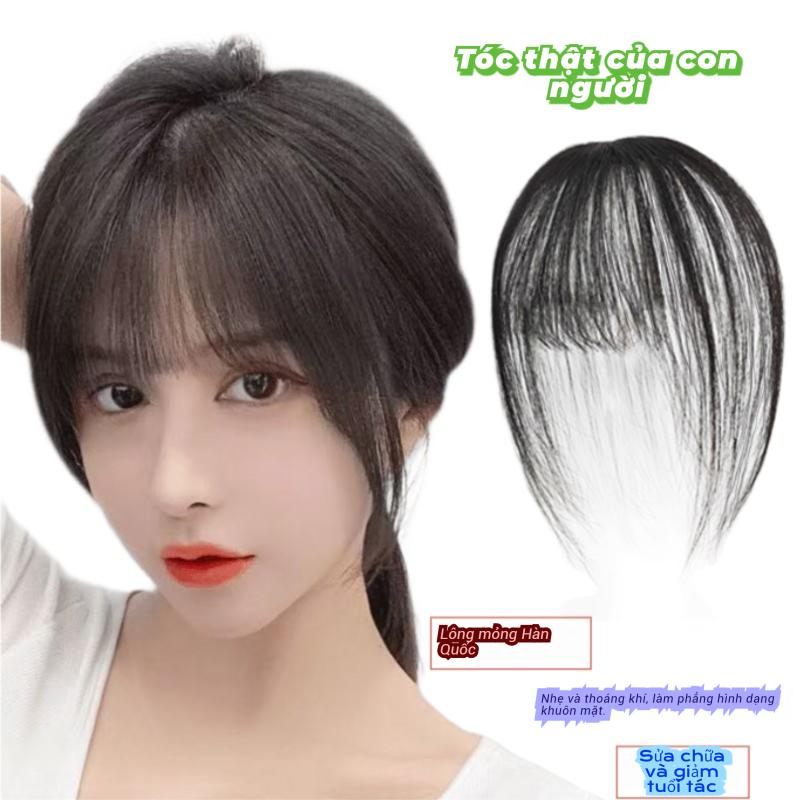 Tóc Giả Nữ Tóc Thật Bện Kẹp Lưng, Siêu Da, Tóc Mái Mỏng Và Tóc Mái Bay, Kèm Phụ Kiện, DS2