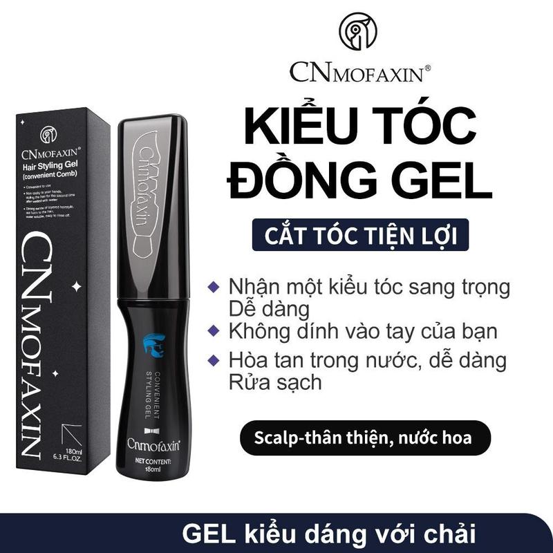 CNMOFAXIN gel tạo kiểu tóc 180 ml kèm lược tiện lợi, dễ dàng tạo kiểu tóc hàng ngày