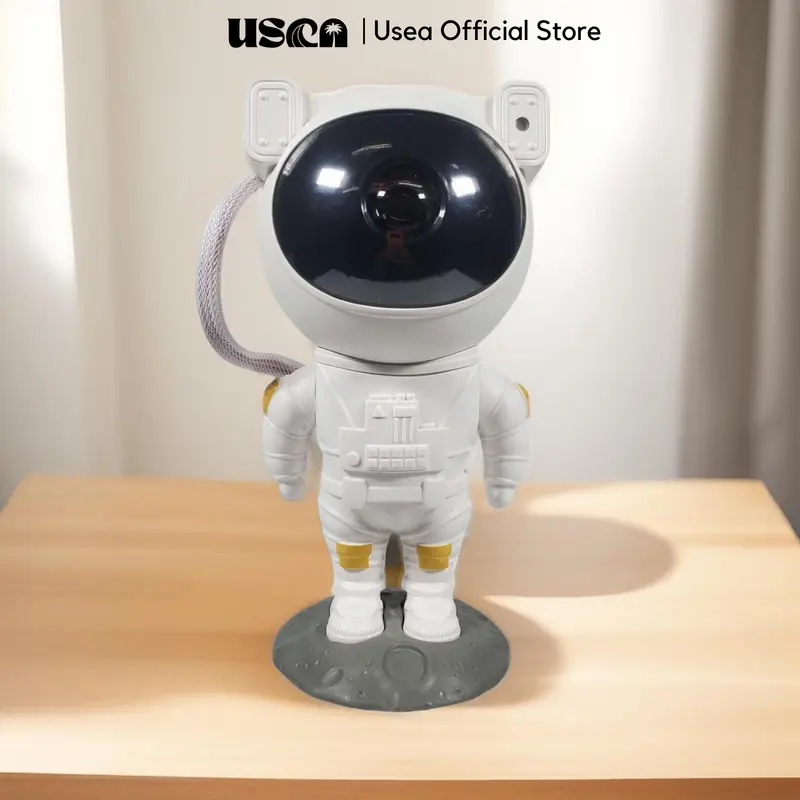 USEA Lampu Tidur Proyektor Bintang Galaxy 8 Warna Nebula Astronaut / Astronot Baterai Hitam Lampu Langit Galaxy Kamar Aurora 4