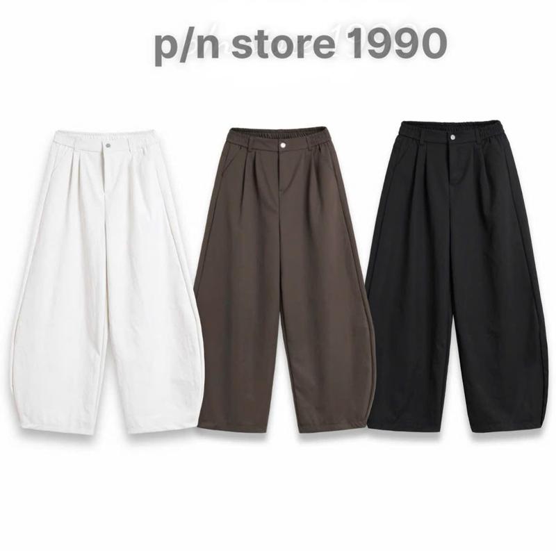 Quần kaki khoá chất liệu kaki hàn , fom cong rộng rãi unisex hàn quốc