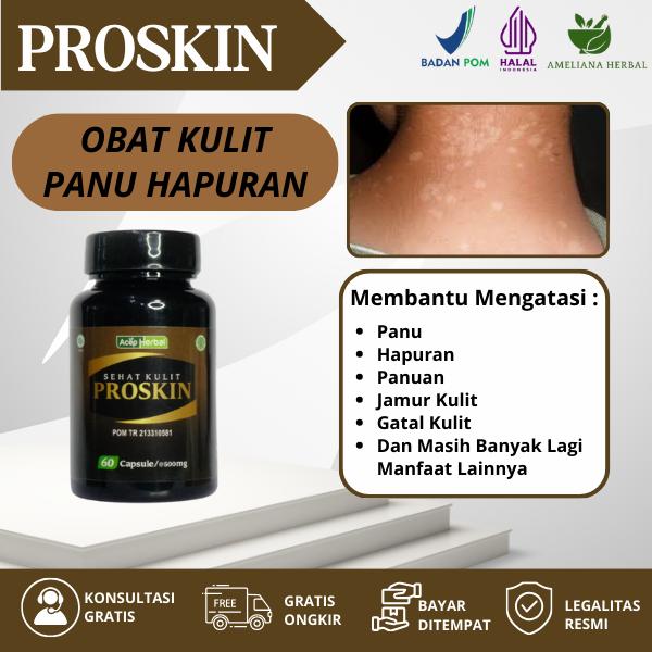 Proskin Suplemen Untuk Panu Hapuran Panuan Jamur Kulit Gatal Kulit Timbul Bercak Putih Di Kulit - Proskin