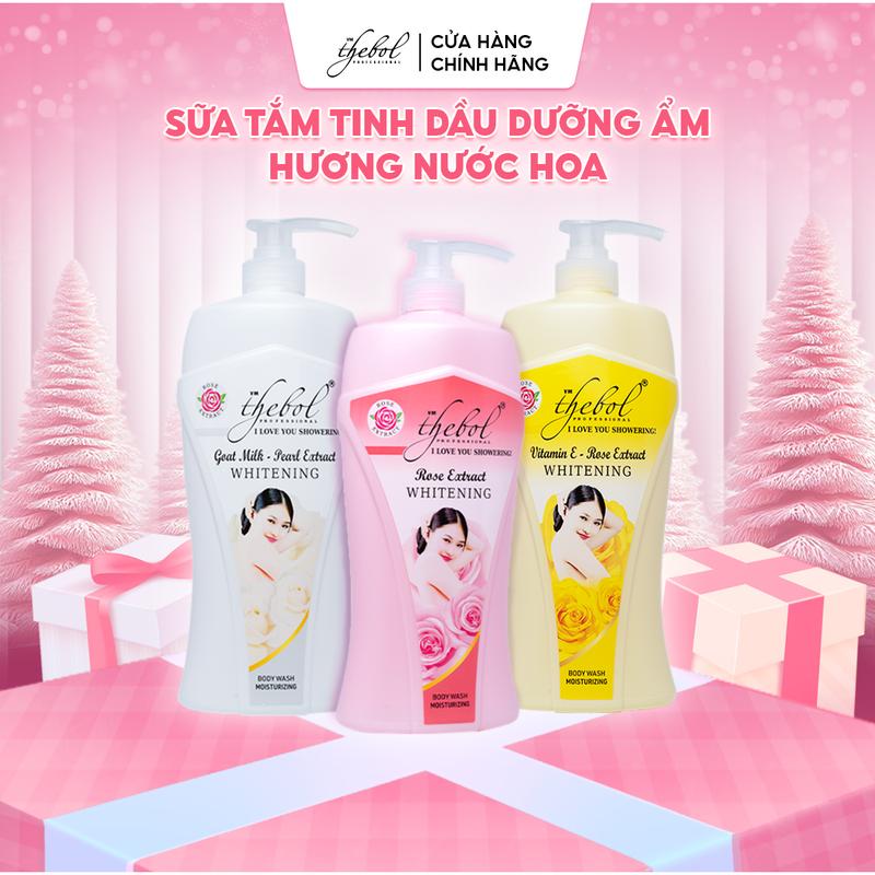 Sữa tắm nước hoa Thebol tinh chất hoa hồng dưỡng Body lưu hương thơm lâu an toàn dịu nhẹ