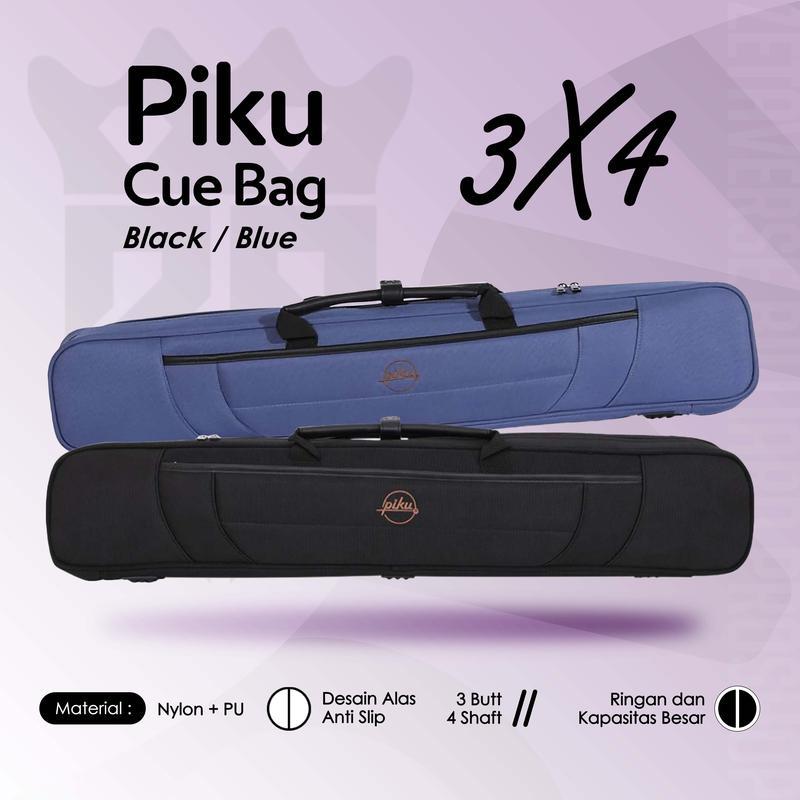 PIKU Buterfly Cue Bag 3x4 3B4S - Tas Billiard Premium 3 Butt 4 Shaft | Tas Billiard Carry Cue Case Carry 0